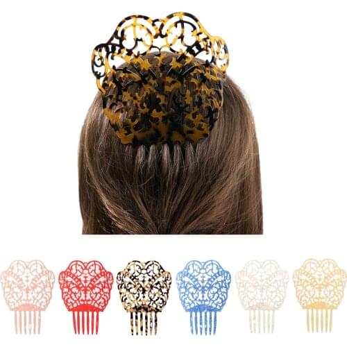 Vintage Hair Combs Colorful Acetate Hair Accessories Faux Tortoise shell Women Hair clips Flamenco dancers Headdresses jewelry