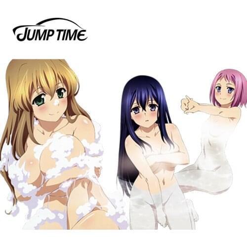 JumpTime 13cm x 9cm 3D Sexy Girl Takatori Kotori Kuroha Neko Waterproof Anime Car Window Bumper Accessories Car Sticker