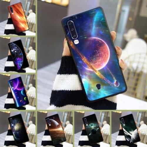 Back Cover For Huawei P Smart Plus 2019 P Smart Z Black Space Star Phone Case Silicone For Huawei P30 Lite Pro P20 Lite 2019
