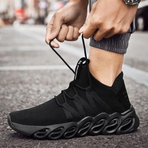 Plus Size Summer Light Weight Sport Shoes Men Running Shoes Man Sports Shoes for Boys Sneakers Black Footwear Sneackers A-759