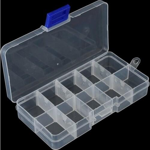 10 Compart mentsfishing tackle box for fishing accessories fishing lure Hook Bait Storage Wholesale 1Pcs Adjustable Plastic