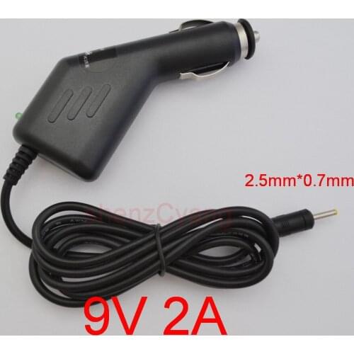 100pcs High Quality Car Charger 9V 2A 2000mA 2.5mm x0.7mm Car Charger Power Supply Adaptor for PIPO M3 Android Tablet PC