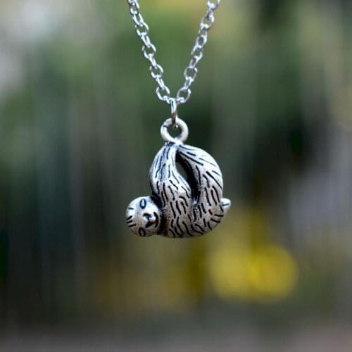 SanLan 12pcs Hanging sloth necklaces animal necklace jewelry gift for Animal lover Unique gift