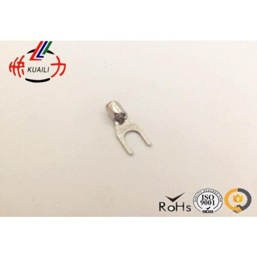 500PCS Non-insulated Spade Terminal SNBL 2-4