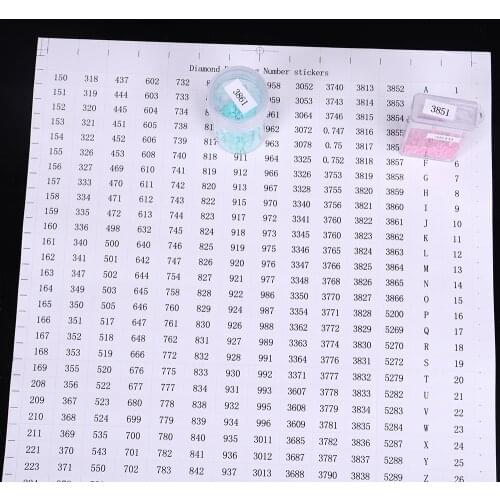 546 grids Diamond Painting Tools Number label stickers for Diamond painting Storage Box Accessory Tools A4 size
