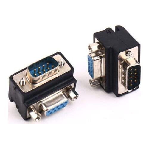 DB 9PIN MALE TO FEMALE RIGHT ANGLED 90 DEGREE VGA Convert ADAPTER