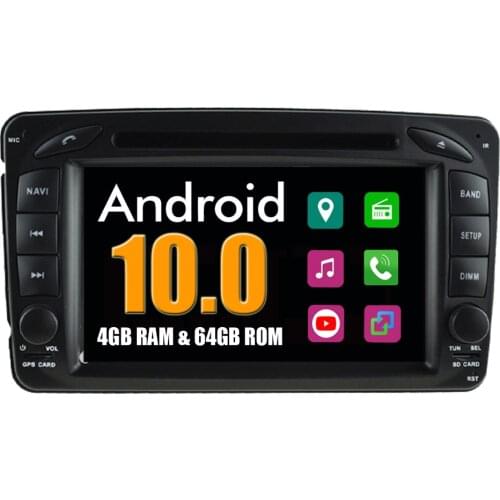 For Mercedes Benz W203 S203 C180 C200 C220 C230 C240 C270 Android 10.0 Car Radio DVD GPS Navigation Sat Navi Multimedia HeadUnit