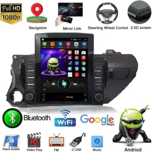 10" Auto Car Audio Gps Android 9.0 Player Fit For Toyota Hilux Revo 2016-2020 Pickup Car FM AM Carplayer Mirror Link 4 Core HD