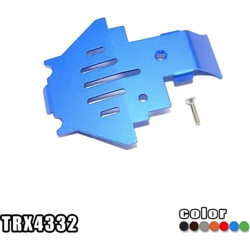 RC Car Parts TRX-4 T4 Upgrade Accessories Aluminum alloy Metal mid-wave Hydraulic Transmission Box Bottom Bumper Chassis Armor