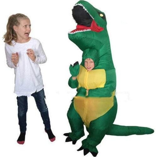 Halloween Kids T-REX Inflatable Dinosaur Mascot Costume Children Dress Outfits Cosplay Party Game Outfits Clothing Advertising
