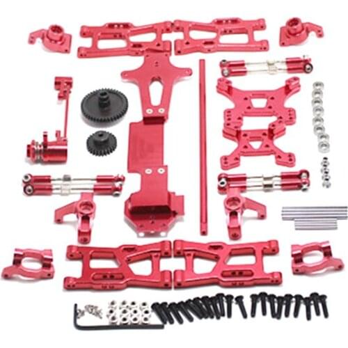 For WLtoys 1:14 144001 RC Car Full Upgrade Spare Parts Metal C Seat Steering Cup Swing Arm Central Drive Shaft