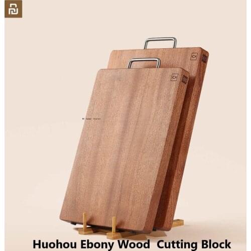 Mijia Huohou Ebony Wood Cutting Block Kitchen Thick Antibacterial Chopping For Meat Fruit Vegetable Bar Kitchen Tools