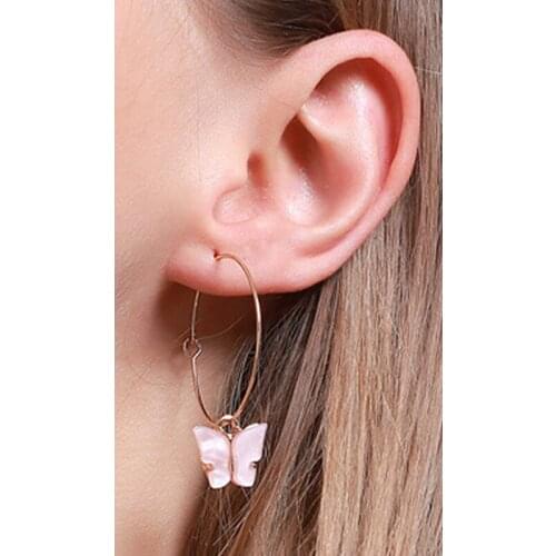 Cute Butterfly Earrings Women Drop Earrings Animal Sweet Colorful Earrings Girls Fashion Jewelry AM2117