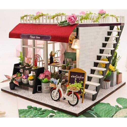 Mini Wooden Dollhouse Miniature Wooden Furniture Kit Dollhouse Toys