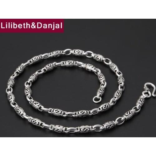 Initial 5mm Thick S Letter Name Necklace Pendant 100% 925 Sterling Silver Women Men Necklace indian Jewelry colier femme 2019 N3