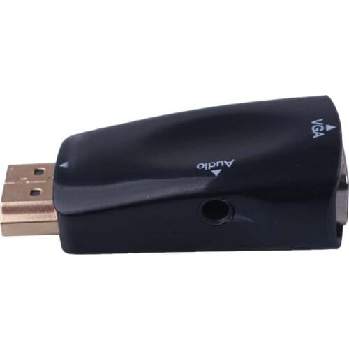 1080P HDMI-Compatible To VGA Adapter Cable VGA Converter Audio Cable HDTV Adapter For PC Laptop Tablet