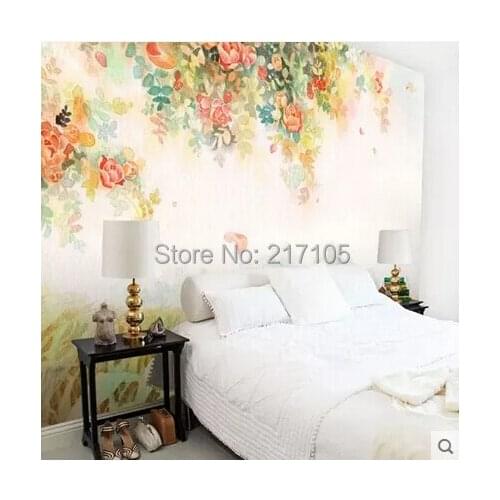 Custom retro wallpaper, warm romantic roses,3D wallpaper murals for living room bedroom sofa background waterproof PVC wallpaper