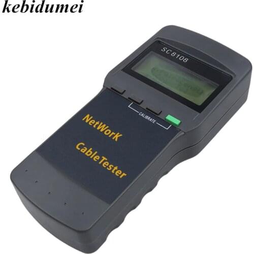Kebidumei Portable SC8108 LCD Wireless Network Tester Meter&LAN Phone Cable Tester & Meter With LCD Display RJ45