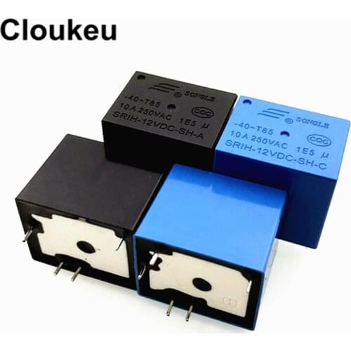 2Pcs Relay DIP4/5 SRIH-12VDC-SH-C -A 10A T72H