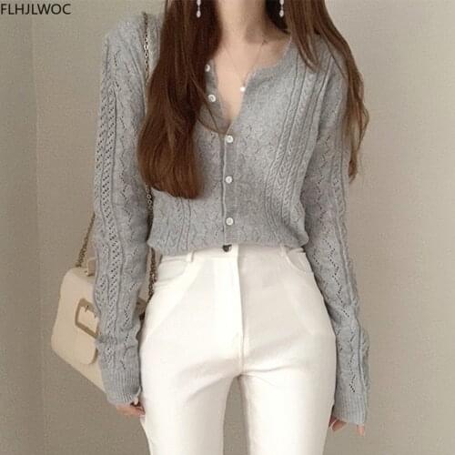 Chic Korean Fashion Lady Women Winter Spring Single Breasted Button Front Cargidans O2310