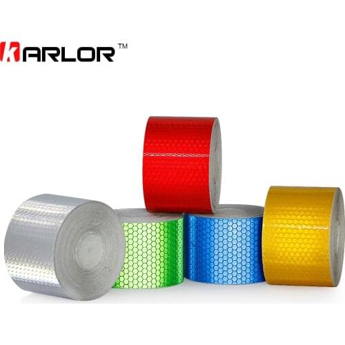 5cmx10m Safety Mark Reflective Tape Sticker Car-Styling Self Adhesive Warning Tape Automobiles Motorcycle Reflective Film Safety