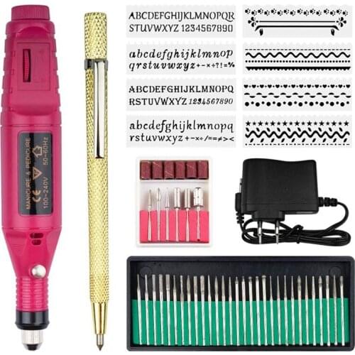 TOP Electric Micro-Engraver Pen Mini Diy Vibro Engraving Tool Kit for Metal Glass Ceramic Plastic Wood Jewelry