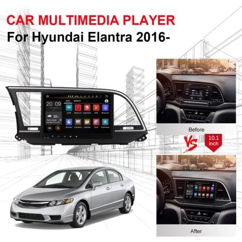 10.1 Inch Android Octa Core 4GB RAM IPS Screen Car Radio Stereo with Bluetooth For Hyundai Elantra 2016- Car Multimedia Player