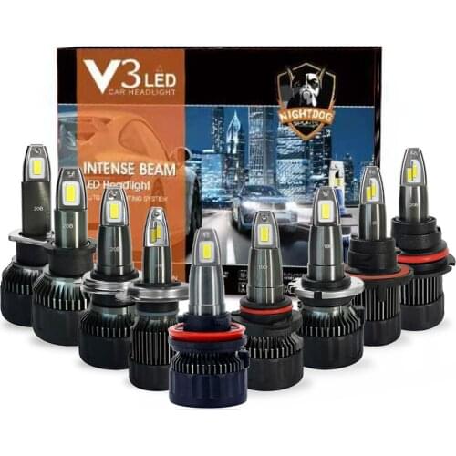 2PCS V3 Led H1 H3 H4 H7 H11 H13 9004 9005 9006 9007 881 Car Headlight Auto Fog Lamp 35W 3500LM Automobile Bulb White 6000K