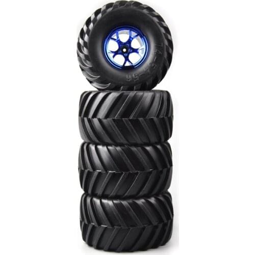 4Pcs/Set Rubber Tires & Wheel Rims 135mm For RC Car 1:10 Rc Bigfoot Monster Truck 12mm Hex
