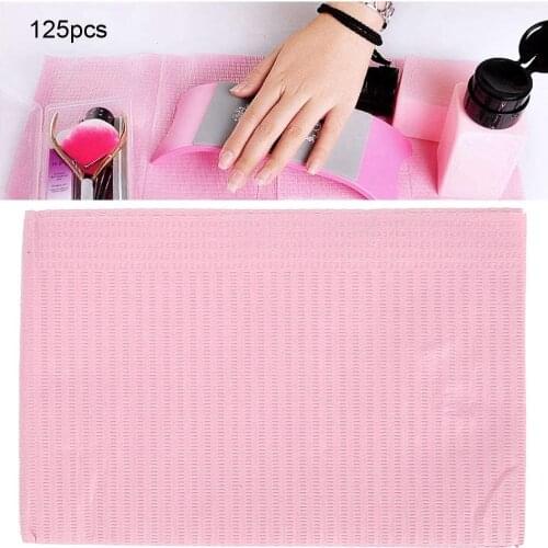 5/125pcs Nail Art Table Mat Lint Paper Disposable Foldable Clean Pad Beauty Polish Waterproof Tablecloth Manicure Tool
