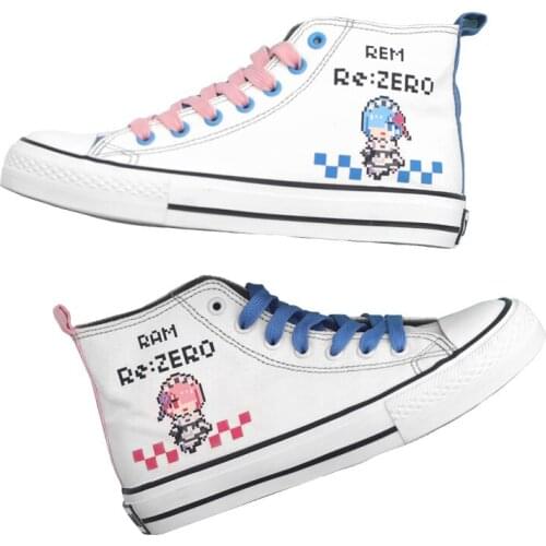 Brdwn Re:Life in a different world from zero Official Authorization Fashion Flat Casual Canvas Shoes