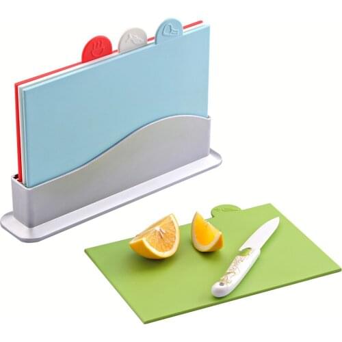 4Pcs Wheat Cutting Board Non-stick Baby Food Supplement Stick Plastic Household Assorted Chopping Board