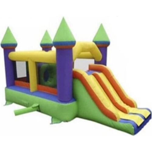 Customized amusement park equipment inflatable indoor playground inflatable fun city bounce house and slide combo