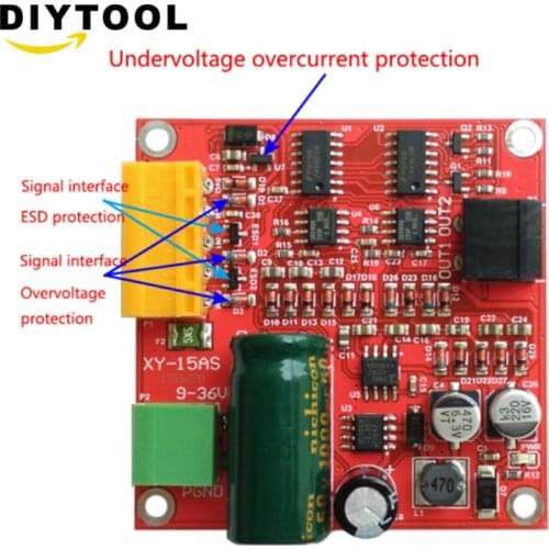 15A 6-36V DC Motor Driver Controller Board PWM Speed Regulator Speed Regulator Speed Control Switch for RC Motor
