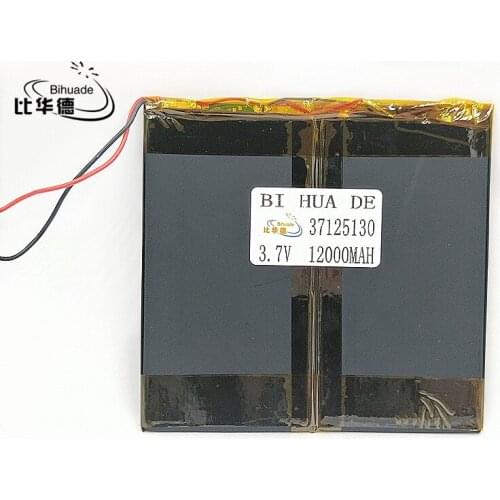 Li-Po 3.7V 12000mAh 37125130 Lithium Polymer Li-Po li ion Rechargeable Battery cells For Mp3 MP4 MP5 GPS