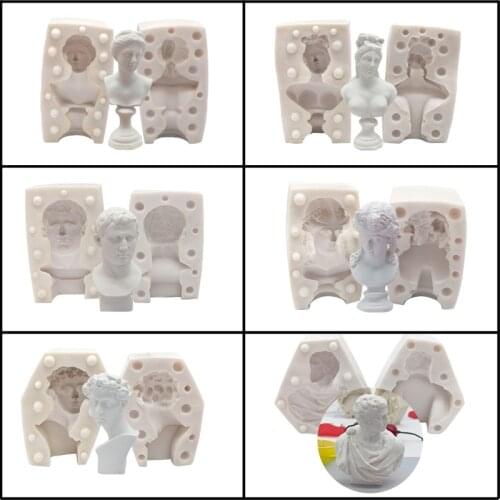 Meibum Simulation Sculpture Chocolate Paste Sugar Craft Cake Mold Retro Celebrity Head Portrait Silicone Fondant Decorate Mould