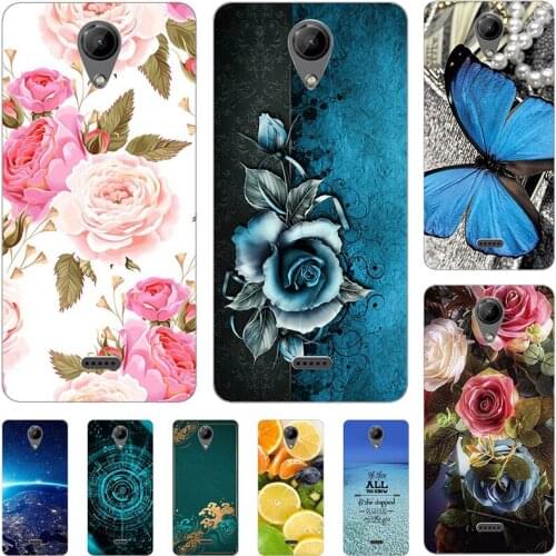 Fashion Flower Case For Wiko Tommy 3 Plus Cover For Wiko Harry 2 5.45" Soft Silicone Cat Printing Capa Back Coque