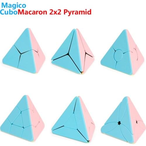 Moyuwenhua Macaron Cube Corner Twist Pyramid Bead Boomerang Windmill Maple Leaf Triangle Stickerless Puzzles Magic Cubes Kid Toy