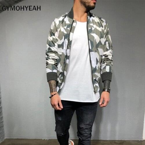 GYMOHYEAH New Camouflage jacket men / women harajuku windbreaker jackets hooded hip-hop streetwear zipper coats jacke