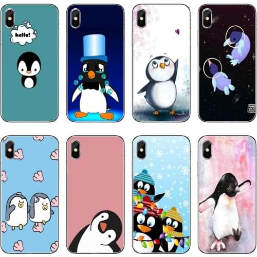 Cartoon Penguin Soft Cover Case For Samsung Galaxy A71 A70 A60 A51 A50 A41 A40 A31 A30 A20E A21S A12 A10 A7 A5 A3