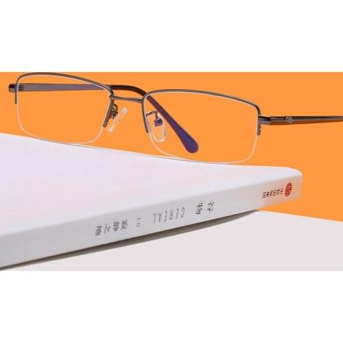 Glasses For Man and Woman New Arrival Half Rim Metal Frame Eyewears Business Style Exquisite Anti-Blue Light Optical Spectacles