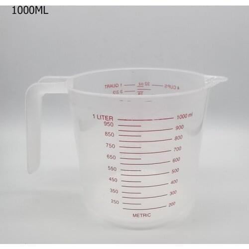Plastic Measuring Cup Transparent With Graduated Cup Eco-Friendly Graduated Pour Spout Kitchen Metering Cup Lab Liquid Measure