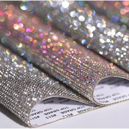 Self Adhesive Rhinestone Stickers Diy Car Decoration Bling Glass Diamond Shoes Trim 24*40Cm Crystal Ab Sheet For Dresses Clothes
