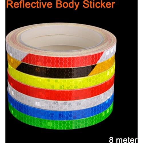 Reflective Fluorescent Sticker Bicycle Motocycle Car Stickers Adhesive Tape Car Decoration Accessories