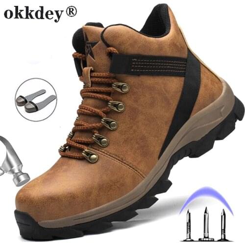 Winter Boots Men Safety Shoes Indestructible Work Shoes Puncture-Proof Work Sneakers Male Steel Toe Shoes Work Safety Boots 2021