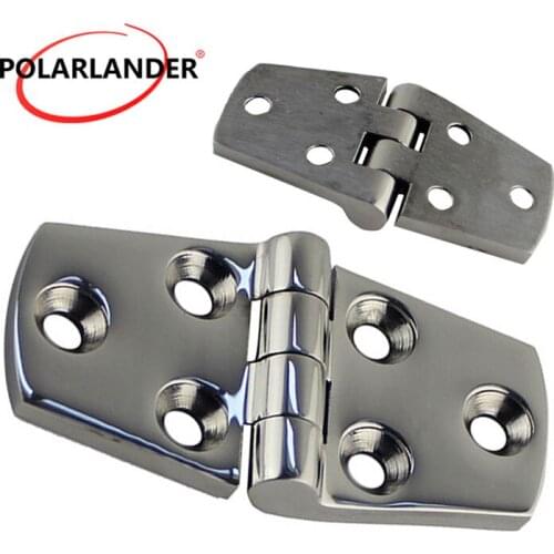1 Piece 76*38MM 6 Holes Deck Door Hatch Locker 316 stainless steel Strap Butt Hinge marine grade Hardware for Boat Marine