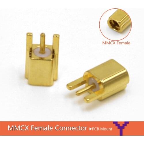 1pc NEW MMCX Female Jack RF Coax Connector PCB Mount With solder post Straight Goldplated wholesale