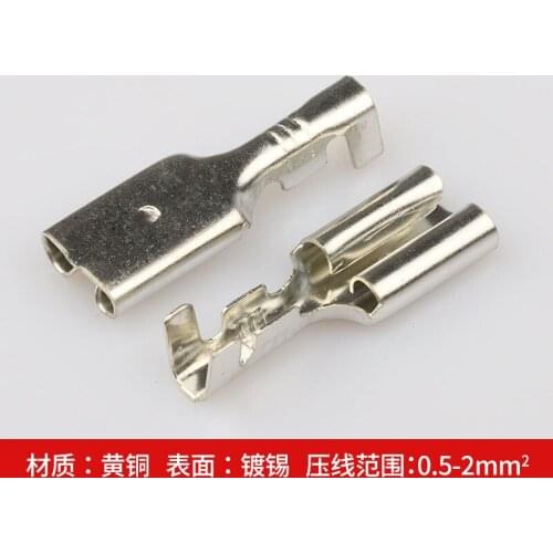 10sets 7.8 Plug-in spring 7.8 sleeve head terminal power battery cold pressure terminal