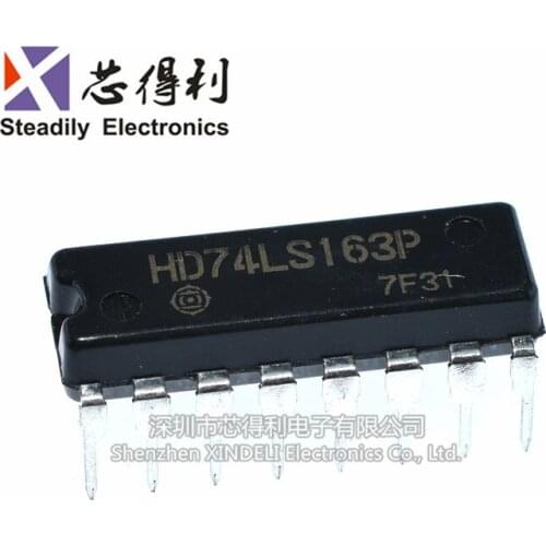 10pcs/lot Hd74ls163ap Four-Bit Binary Synchronization Counter Dip-16 Original 74ls163p