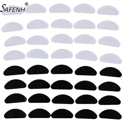 10pcs/lot Glasses Nose Pads Adhesive Silicone Nose Pads Non-slip Black White Thin Nosepads For Glasses Eyeglasses Sunglasses